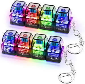 2 PCS Glow Keyboard Fidget Toy, Keyboard Fidget with LED Light Keychain 4-in-1 Keyboard Decompression Button Finger Clicker Toys, Button Stress Relief Fidget Gifts for Kids Adults(Transparent Black) 2 PCS Glow Keyboard Fidget Toy, Keyboard Fidget with LED Light Keychain 4-in-1 Keyboard Decompression Button Finger Clicker Toys, Button Stress Relief Fidget Gifts for Kids Adults(Transparent Black)