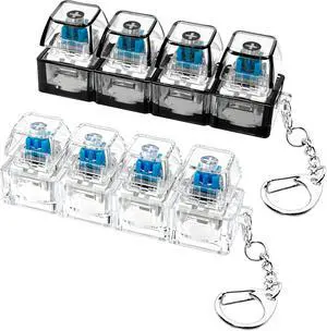 2 PCS Keyboard Fidget Toy, Keyboard Fidget Keychain 4-in-1 Keyboard Decompression Button Finger Clicker Toys, Button Stress Relief Fidget Gifts to Relief Stress (Clear Black) 2 PCS Keyboard Fidget Toy, Keyboard Fidget Keychain 4-in-1 Keyboard Decompression Button Finger Clicker Toys, Button Stress Relief Fidget Gifts to Relief Stress (Clear Black)
