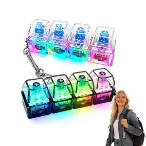 Keyboard Fidget Toy with LED Lights, 2Pcs Stress Relief Clicker Fidget Toy Keyboard Fidget Toy with LED Lights, 2Pcs Stress Relief Clicker Fidget Toy