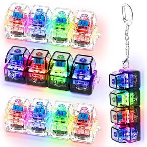 4 PCS Glow Keyboard Fidget Toy, Keyboard Fidget with LED Light Keychain 4-in-1 Keyboard Decompression Button Finger Clicker Toys, Button Stress Relief Fidget Gifts for Kids Adults (Clear Black) 4 PCS Glow Keyboard Fidget Toy, Keyboard Fidget with LED Light Keychain 4-in-1 Keyboard Decompression Button Finger Clicker Toys, Button Stress Relief Fidget Gifts for Kids Adults (Clear Black)