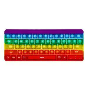 Push Toy Pop Bubble Fidget Sensory Toys Push It Pop Fidget Toys Rainbow Keyboard Shape, Pop Silicone Popper Toy Anxiety Stress Reliever Relief Autism Learning Materials Game Gift for Kids (Rainbow) Push Toy Pop Bubble Fidget Sensory Toys Push It Pop Fidget Toys Rainbow Keyboard Shape, Pop Silicone Popper Toy Anxiety Stress Reliever Relief Autism Learning Materials Game Gift for Kids (Rainbow)