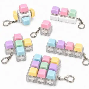Keyboard Fidget Toy, Fidget Clicker Fidget, Keyboard Keychain Decompression Toys,Keychain for Stress Relief (Macaron Colors) Keyboard Fidget Toy, Fidget Clicker Fidget, Keyboard Keychain Decompression Toys,Keychain for Stress Relief (Macaron Colors)