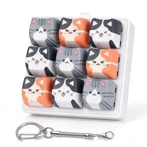 Cat Keyboard Fidget Toy, 9 Button Clicker Keychain for Adults Cat Keyboard Fidget Toy, 9 Button Clicker Keychain for Adults
