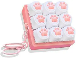 Sound Keyboard Fidget Toy,Fidget Keyboard for Stress Relief, Sound Keyboard Fidget Clicker for Office, School, Travel, Anxiety Keyboard Keychain Gift (Pink Cat's paw) Sound Keyboard Fidget Toy,Fidget Keyboard for Stress Relief, Sound Keyboard Fidget Clicker for Office, School, Travel, Anxiety Keyboard Keychain Gift (Pink Cat's paw)