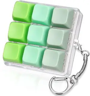 Keyboard Fidget, 9-in- 1 Keyboard Keychain Push Bubble Sensory Fidget Keychains, Anxiety and Stress Relief Gifts for Adults Friends (3 Different Green Colors) Keyboard Fidget, 9-in- 1 Keyboard Keychain Push Bubble Sensory Fidget Keychains, Anxiety and Stress Relief Gifts for Adults Friends (3 Different Green Colors)