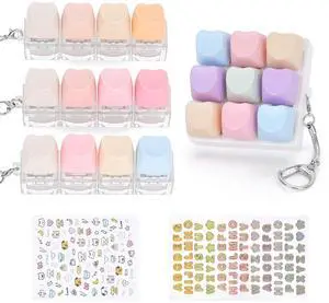 Keyboard Fidget Toy, Includes 9-in-1 & 4-in-1 Keyboard Clicker Set with Stickers, Heart Shape Detachable Clicker Fidget Toy for Adults Valentine's Day Decompression (Macaron, 4Pack) Keyboard Fidget Toy, Includes 9-in-1 & 4-in-1 Keyboard Clicker Set with Stickers, Heart Shape Detachable Clicker Fidget Toy for Adults Valentine's Day Decompression (Macaron, 4Pack)