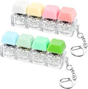 2 PCS Keyboard Fidget Toy, Keyboard Fidget Keychain 4-in-1 Keyboard Decompression Button Finger Clicker Toys, Button Stress Relief Fidget Gifts to Relief Stress (Pink Yellow White Green) 2 PCS Keyboard Fidget Toy, Keyboard Fidget Keychain 4-in-1 Keyboard Decompression Button Finger Clicker Toys, Button Stress Relief Fidget Gifts to Relief Stress (Pink Yellow White Green)