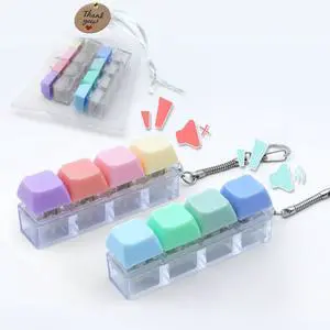 2Pcs Silent & Clicky Keyboard Fidget Toys for Anxiety Relief - Tactile Keyboard Clicker Fidgets for Adults & Teens, Clicky Switch Sensory Fidget Keychain, Portable Stress Reliever Gift for Office 2Pcs Silent & Clicky Keyboard Fidget Toys for Anxiety Relief - Tactile Keyboard Clicker Fidgets for Adults & Teens, Clicky Switch Sensory Fidget Keychain, Portable Stress Reliever Gift for Office