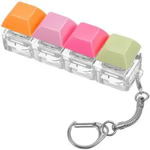 Keyboard Fidget Clicker, Keyboard Fidget Keychain of 4 Colors Keyboard Fidget Clicker, Keyboard Fidget Keychain of 4 Colors