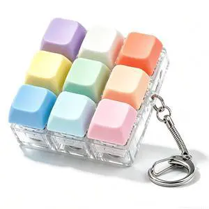 Keyboard Fidget Toy, 9-in-1 Keyboard Decompression Button Clicker Keychain, Portable Tactile Sensory Toys, Stocking Stuffers for Stress Relief, Autism, ASMR, Adults, Teens Keyboard Fidget Toy, 9-in-1 Keyboard Decompression Button Clicker Keychain, Portable Tactile Sensory Toys, Stocking Stuffers for Stress Relief, Autism, ASMR, Adults, Teens
