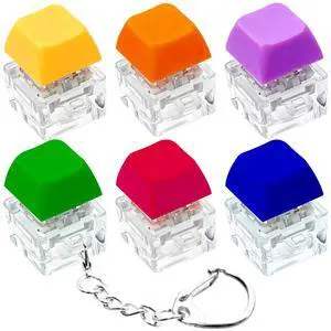 6 Pack Keyboard Fidget Toy Keyboard Fidget Keychain Keyboard Decompression Button Finger Clicker Toys, Button Stress Relief Fidget Gifts for Adult to Relief Stress (Mix Bright) 6 Pack Keyboard Fidget Toy Keyboard Fidget Keychain Keyboard Decompression Button Finger Clicker Toys, Button Stress Relief Fidget Gifts for Adult to Relief Stress (Mix Bright)