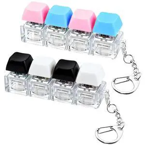 Keyboard Fidget Toy, Keyboard Fidget Keychain 4-in-1 Keyboard Decompression Button Finger Clicker Toys, Button Stress Relief Fidget Gifts to Relief Stress (Black White Blue Pink) Keyboard Fidget Toy, Keyboard Fidget Keychain 4-in-1 Keyboard Decompression Button Finger Clicker Toys, Button Stress Relief Fidget Gifts to Relief Stress (Black White Blue Pink)