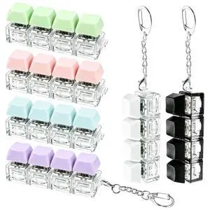 6 Pack Keyboard Fidget Toy, Keyboard Fidget Keychain 4-in-1 Keyboard Fidget, Button Stress Relief Fidget Gifts to Help Focus and Relieve Stress (Colorful_BluePink) 6 Pack Keyboard Fidget Toy, Keyboard Fidget Keychain 4-in-1 Keyboard Fidget, Button Stress Relief Fidget Gifts to Help Focus and Relieve Stress (Colorful_BluePink)