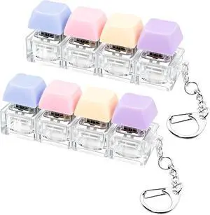 2 PCS Keyboard Fidget Toy, Keyboard Fidget Keychain 4-in-1 Keyboard Decompression Button Finger Clicker Toys, Button Stress Relief Fidget Gifts to Relief Stress (Fours Colors-Purple) 2 PCS Keyboard Fidget Toy, Keyboard Fidget Keychain 4-in-1 Keyboard Decompression Button Finger Clicker Toys, Button Stress Relief Fidget Gifts to Relief Stress (Fours Colors-Purple)