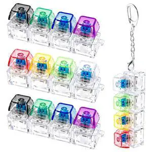 4 PCS Keyboard Fidget Toy, Keyboard Fidget Keychain 4-in-1 Keyboard Decompression Button Finger Clicker Toys, Button Stress Relief Fidget Gifts (Transparent Colorful) 4 PCS Keyboard Fidget Toy, Keyboard Fidget Keychain 4-in-1 Keyboard Decompression Button Finger Clicker Toys, Button Stress Relief Fidget Gifts (Transparent Colorful)