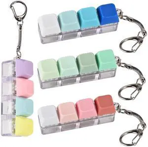 Keyboard Fidget Toy, 4-in-1 Silent Fidget Clicker Keychain Keyboard Fidget Toy, 4-in-1 Silent Fidget Clicker Keychain