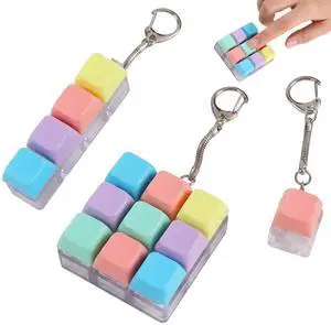 Keyboard Fidget, Clicker Fidget Set with Quiet and Audible Options, Stress Relief Tools for Office Focus and Travel Anxiety Management, Portable Keychain Design for Adults Keyboard Fidget, Clicker Fidget Set with Quiet and Audible Options, Stress Relief Tools for Office Focus and Travel Anxiety Management, Portable Keychain Design for Adults