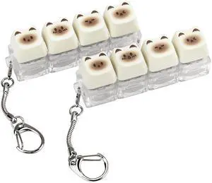2 Pack Cute Cat Keyboard Fidget Toy Clicky, Creamy Stress Relief Fidget Clicker Keychain Quiet Fidget Toys for Adults, Boost Focus & Calm Anxiety at Work, Travel Ideal Stress 2 Pack Cute Cat Keyboard Fidget Toy Clicky, Creamy Stress Relief Fidget Clicker Keychain Quiet Fidget Toys for Adults, Boost Focus & Calm Anxiety at Work, Travel Ideal Stress