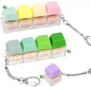 Keyboard Fidget Toys- 3Pcs Silent Fidget Keyboard Clicker Keyboard Button Quiet Fidget Keychain Decompression Toys for Stress Relief Office Pass The Time or Gift (Style A) Keyboard Fidget Toys- 3Pcs Silent Fidget Keyboard Clicker Keyboard Button Quiet Fidget Keychain Decompression Toys for Stress Relief Office Pass The Time or Gift (Style A)