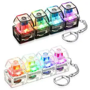 Keyboard Fidget Toy with LED Light, Clicky and Silent Clicker Keychain Back to School Gift Fidget Mechanical Button Clicker Stress Relief Gift for First Day of School Office Home Keyboard Fidget Toy with LED Light, Clicky and Silent Clicker Keychain Back to School Gift Fidget Mechanical Button Clicker Stress Relief Gift for First Day of School Office Home
