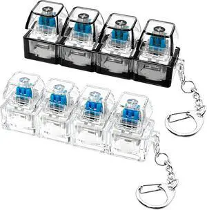 Keyboard Fidget Toy, 2PCS Clicker Fidget Toys Decompression Button 4-in-1 Keyboard Keychain, Cool Stress Relief Fidget Toy for Adults (Clear Black and White) Keyboard Fidget Toy, 2PCS Clicker Fidget Toys Decompression Button 4-in-1 Keyboard Keychain, Cool Stress Relief Fidget Toy for Adults (Clear Black and White)