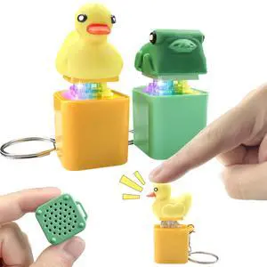 2 Pack Frog & Duck Croaking Quacking Keyboard Fidget Toy, Keyboard Clicker Fidget Keychain with Colorful Lights, Fun & Portable Anxiety Relief Toy, Sensory Decompression Toy for Kids & Adults 2 Pack Frog & Duck Croaking Quacking Keyboard Fidget Toy, Keyboard Clicker Fidget Keychain with Colorful Lights, Fun & Portable Anxiety Relief Toy, Sensory Decompression Toy for Kids & Adults