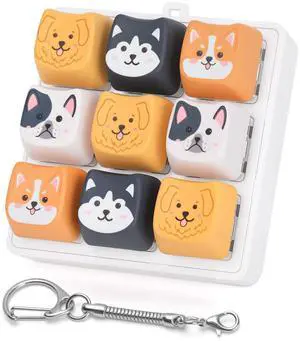 9-in-1 Dog Keyboard Fidget Toys for Adults Clicky Keychain 9-in-1 Dog Keyboard Fidget Toys for Adults Clicky Keychain