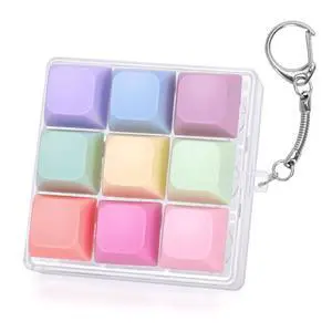 Keyboard Fidget Toys for Adults, 9-in-1 Clicker Fidget Keychain Keyboard Fidget Toys for Adults, 9-in-1 Clicker Fidget Keychain