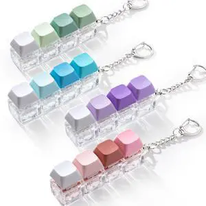 Keyboard Fidget Toy Keychain, 4 Pack, 2 Clicky, 1 Creamy, 1 Silent Keyboard Fidget Toy Keychain, 4 Pack, 2 Clicky, 1 Creamy, 1 Silent