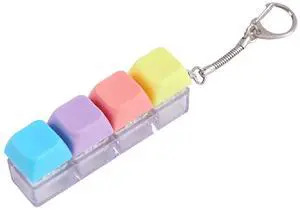 Keyboard Fidget Toy, Fidget Keyboard Clicker,Keyboard Keychain of 4 Colors Decompression Keycap Button Stress Relief Gifts for Adult Keyboard Fidget Toy, Fidget Keyboard Clicker,Keyboard Keychain of 4 Colors Decompression Keycap Button Stress Relief Gifts for Adult