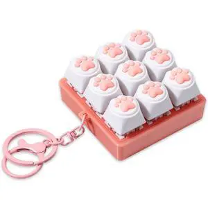 Keyboard Fidget Toy Fidget Clicker 9-in-1 Decompression Keychain Toys Keyboard Fidget Toy Fidget Clicker 9-in-1 Decompression Keychain Toys