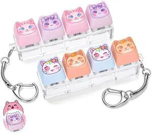 4 in 1 Cat Shaped Keyboard Clicker Keychain with Clicky Sound 4 in 1 Cat Shaped Keyboard Clicker Keychain with Clicky Sound