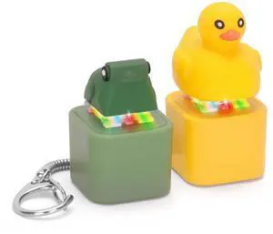 Quacking Duck & Croaking Frog Keyboard Fidget Toy Keychain, Rechargeable Duck Frog Fidget Clicker with LED Light, Sensory Toy for Adults Stress Relief Anxiety (Yellow&Green, 2P) Quacking Duck & Croaking Frog Keyboard Fidget Toy Keychain, Rechargeable Duck Frog Fidget Clicker with LED Light, Sensory Toy for Adults Stress Relief Anxiety (Yellow&Green, 2P)