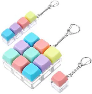 Keyboard Fidget Toy Cute Fidget Keychain 9-in-1 Novelty Clicker Keyboard Toys 4-in-1 Button Keyboard Keychain Gifts for Adults Office Work Library Women Men Backpack Keyboard Fidget Toy Cute Fidget Keychain 9-in-1 Novelty Clicker Keyboard Toys 4-in-1 Button Keyboard Keychain Gifts for Adults Office Work Library Women Men Backpack