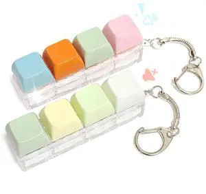 Keyboard Fidget Keychain Set - Silent & Clicky Switchable Key Clicker Toys Keyboard Fidget Keychain Set - Silent & Clicky Switchable Key Clicker Toys