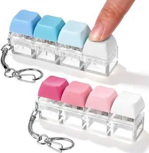 2 Pack Clear Keyboard Clicker Fidget, Keychain Keyboard Clicker Fidget for Stress Relief, Anxiety Reduction, Focus Enhancement 2 Pack Clear Keyboard Clicker Fidget, Keychain Keyboard Clicker Fidget for Stress Relief, Anxiety Reduction, Focus Enhancement