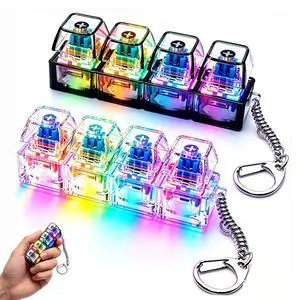 Key Keyboard Fidget Toy with LED Lights,Keyboard Clicker Fidget Keychain,Fidget clicker for Office Desk & Focus,Fidget clicker Fidget Keyboard Birthday for Adults & Kids Key Keyboard Fidget Toy with LED Lights,Keyboard Clicker Fidget Keychain,Fidget clicker for Office Desk & Focus,Fidget clicker Fidget Keyboard Birthday for Adults & Kids