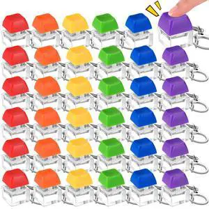 Keyboard Fidget Clicker Keyboard Keychain Decompression Relief Toys Button Stress Relief Gifts for Adults Pass the Time Office Party Favors (Classic Color) Keyboard Fidget Clicker Keyboard Keychain Decompression Relief Toys Button Stress Relief Gifts for Adults Pass the Time Office Party Favors (Classic Color)
