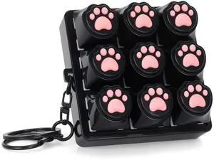 Cat Paw Keyboard Fidget Keychain with Clicky Sound for Adults Cat Paw Keyboard Fidget Keychain with Clicky Sound for Adults