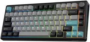 Wireless Mechanical Keyboard with Metal Knob, 8000mAh Wireless Mechanical Keyboard with Metal Knob, 8000mAh