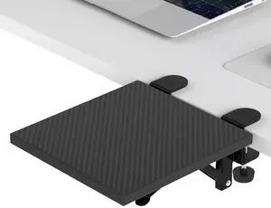 Ergonomics Desk Extender Tray, 9.5x9.1" Punch-Free Clamp on, Foldable Keyboard Drawer Tray, Table Mount Arm Wrist Rest Shelf, Computer Elbow Arm Support Ergonomics Desk Extender Tray, 9.5x9.1" Punch-Free Clamp on, Foldable Keyboard Drawer Tray, Table Mount Arm Wrist Rest Shelf, Computer Elbow Arm Support