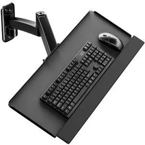 Keyboard Tray Wall Mount,Sit-Stand 26 Inch Keyboard and Mouse Stand,Black Keyboard Tray Wall Mount,Sit-Stand 26 Inch Keyboard and Mouse Stand,Black