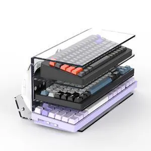 Keyboard Stand for Desktop 3 Layer Acrylic Stand Gaming Keyboard and Mouse Storage Thicken Dustproof Storage Holder Holds up 4 Keyboards,3 Mice,folder etc for Office,Home,School,Kitchen(Transparent) Keyboard Stand for Desktop 3 Layer Acrylic Stand Gaming Keyboard and Mouse Storage Thicken Dustproof Storage Holder Holds up 4 Keyboards,3 Mice,folder etc for Office,Home,School,Kitchen(Transparent)