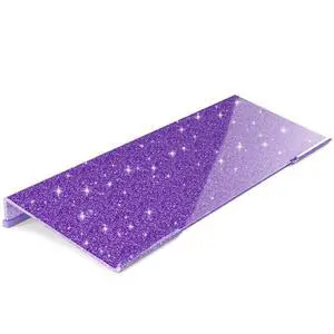 Ergonomic Computer Keyboard Stand - 17 Inch Glitter Purple Acrylic Keyboard Riser for Desk Tilted Keyboard Holder Tray with Non-Slip Strip for Home Office Easy Typing & Working Ergonomic Computer Keyboard Stand - 17 Inch Glitter Purple Acrylic Keyboard Riser for Desk Tilted Keyboard Holder Tray with Non-Slip Strip for Home Office Easy Typing & Working