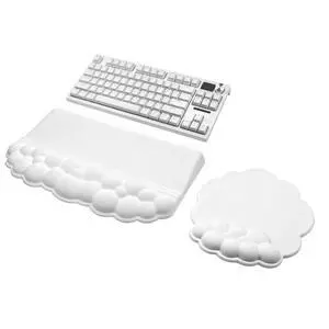 Computer Keyboard Stand with Wrist Rest, Ergonomic Tilted Keyboard Holder - Keyboard Riser with Wrist Pad - Keyboard Tray Support for Office Home -Cloud White Set Computer Keyboard Stand with Wrist Rest, Ergonomic Tilted Keyboard Holder - Keyboard Riser with Wrist Pad - Keyboard Tray Support for Office Home -Cloud White Set