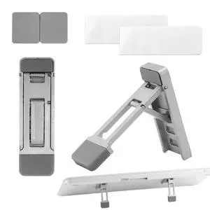 Foldable Keyboard Riser Stand for Desk, Adjustable Tilt & Portable Mini Laptop Feet Ergonomic Computer Keyboard Lift with Anti-Slip Pads Office Accessories (Silver) Foldable Keyboard Riser Stand for Desk, Adjustable Tilt & Portable Mini Laptop Feet Ergonomic Computer Keyboard Lift with Anti-Slip Pads Office Accessories (Silver)