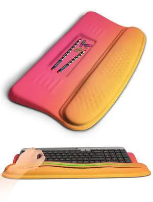 Ergonomic Wave Wrist Rest with Keyboard Stand, Cushioned Palm Rest, Comfortable Integrated Memory Foam for Natural Typing and Relieve Wrist Pain, Sunrise Morning Light Ergonomic Wave Wrist Rest with Keyboard Stand, Cushioned Palm Rest, Comfortable Integrated Memory Foam for Natural Typing and Relieve Wrist Pain, Sunrise Morning Light