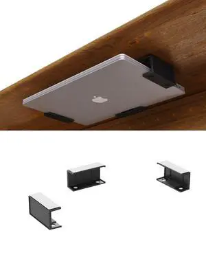 Under Desk Laptop Holder, (Black) Under Desk Laptop Holder, (Black)