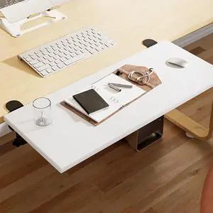 Desk Extender 24 x 12 Inch Foldable Table Extension Folding Wall Table Keyboard Extender for Desk Clamp-on Shelf for Dorm Bunk, Office, Kitchen Bar, RV Countertop, Laundry Room (White) Desk Extender 24 x 12 Inch Foldable Table Extension Folding Wall Table Keyboard Extender for Desk Clamp-on Shelf for Dorm Bunk, Office, Kitchen Bar, RV Countertop, Laundry Room (White)