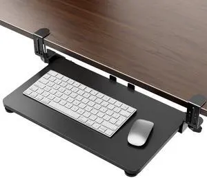 Small Keyboard Tray Under Desk, Pull Out Keyboard & Mouse Tray for Typing Small Keyboard Tray Under Desk, Pull Out Keyboard & Mouse Tray for Typing